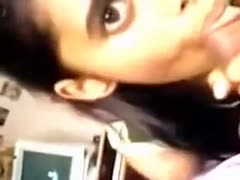 Indian slutwife engulfing my large knob deepthroat in POV 